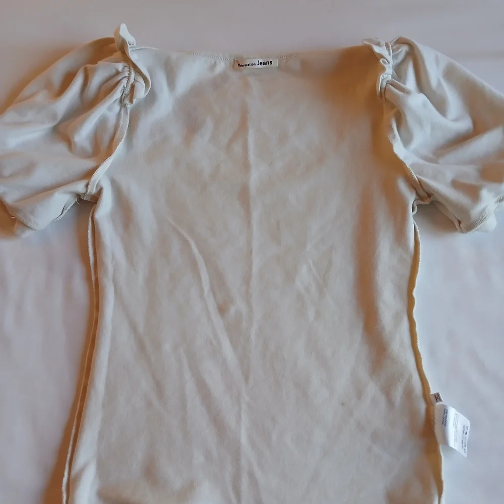 Reformation Puff Sleeve Top - Soft White